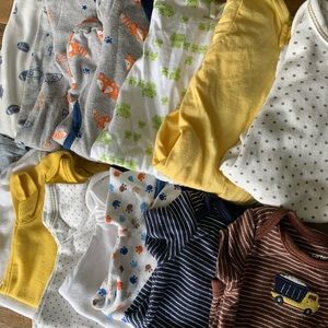 Bundle of newborn baby boy clothes, size NB
